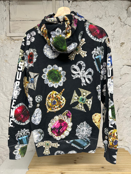 Supreme Jewel Black Hoodie Sz M