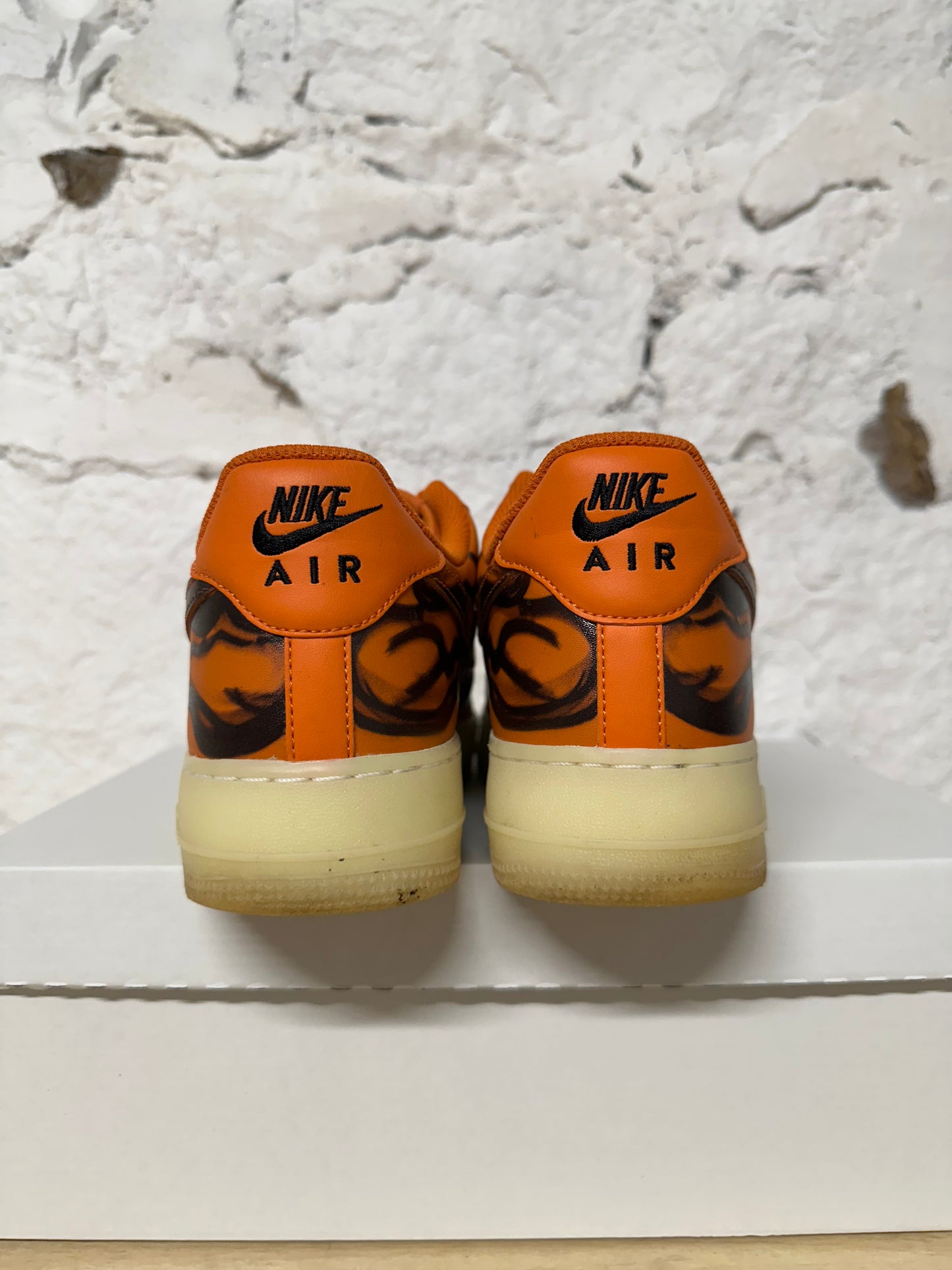 AF1 Orange Skeleton Sz 10