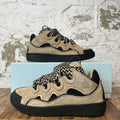 Lanvin Curb Tan Suede Black Sneaker