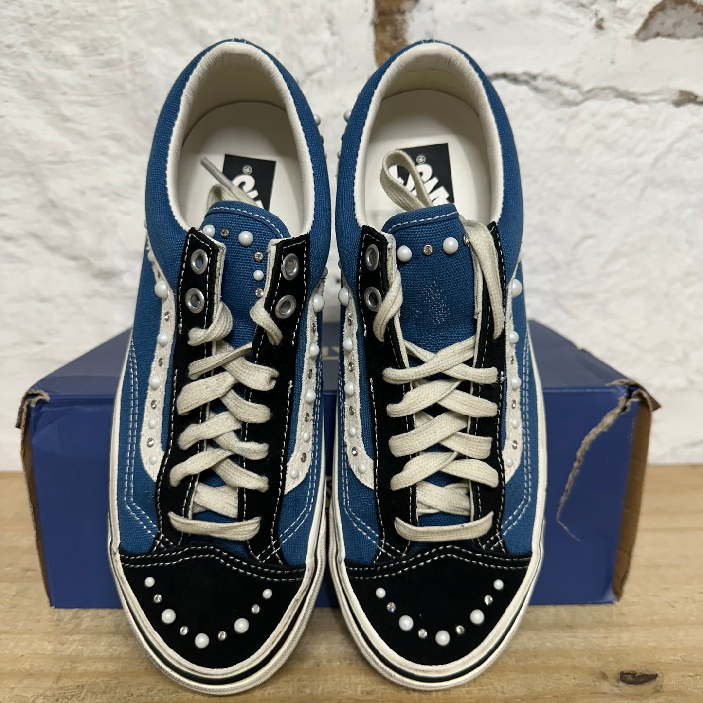 Vans LX Old Skool 36 Pearlized Black Navy Sz 8