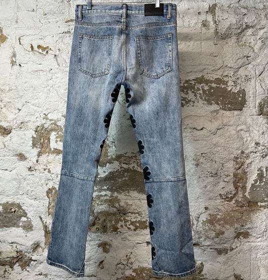 Lost Shadows Sun Logo Blue Denim Jeans Sz 30