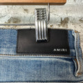 Amiri MX2 Blue Black Patch Blue Denim Jeans Sz 32