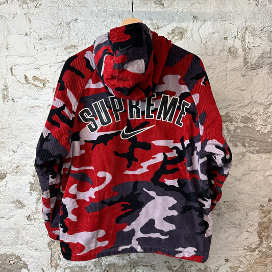 Supreme Nike Red Camo Corduroy Jacket Sz S