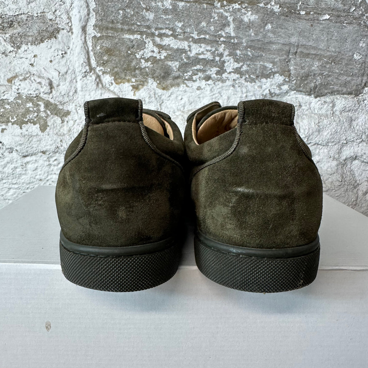 Christian Louboutin Olive Suede Spike Sneaker Sz 8 (41)