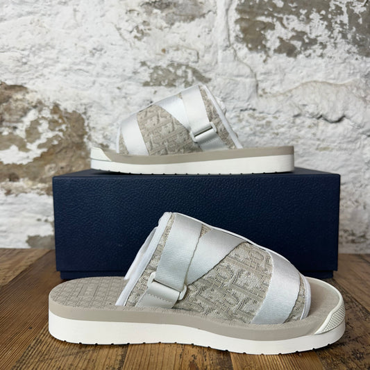 Dior Alpha Oblique White Sandal Sz 7 (40)