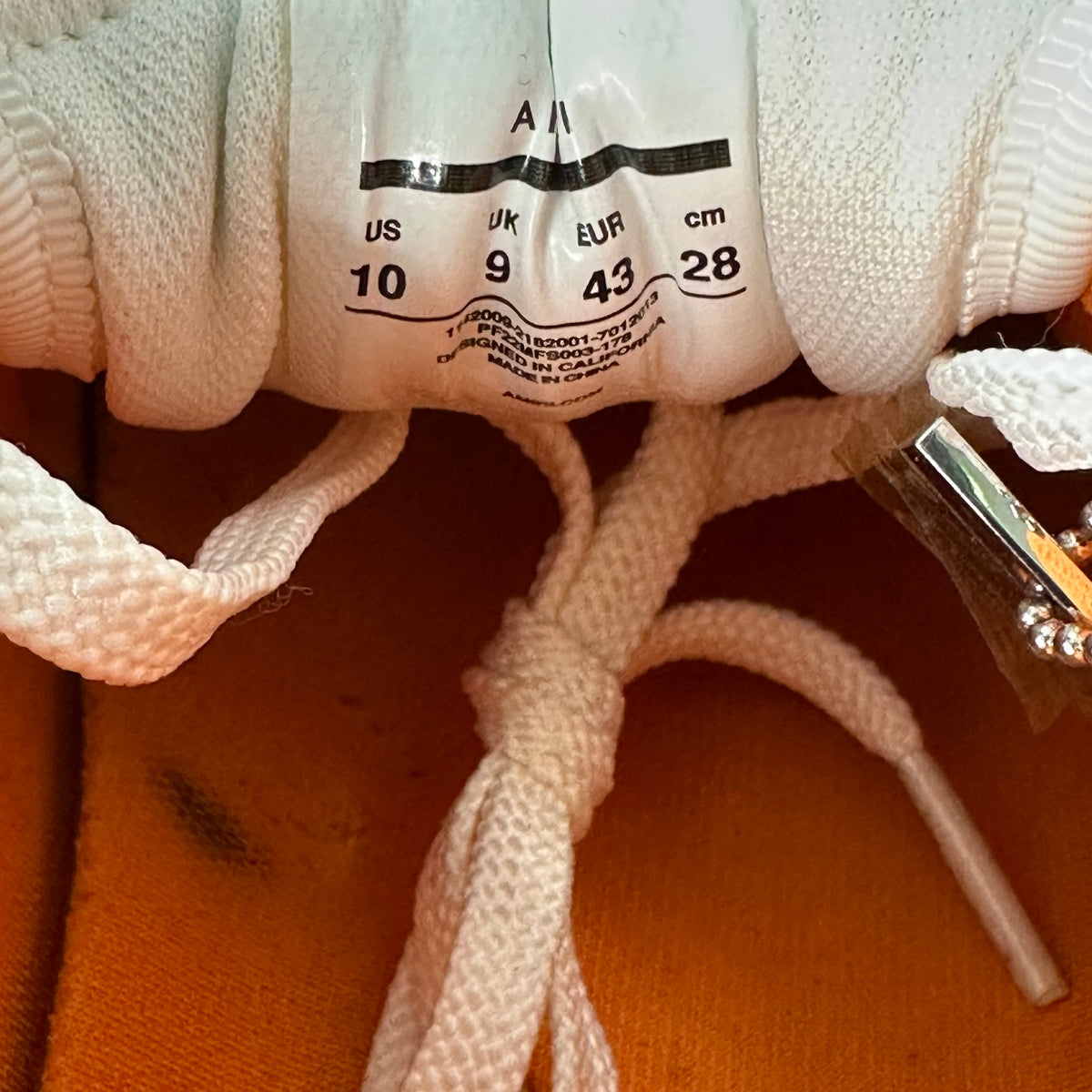 Amiri Orange Skeleton White Sneaker Sz 10 (43)