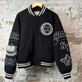 Supreme Veritas Black White Varsity Jacket Sz M