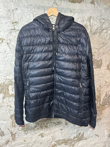 Moncler Small Logo Thin Navy Puffer Jacket Sz XXL (6)