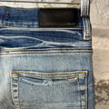 Amiri Paisley Core Logo Blue Denim Jeans Sz 30
