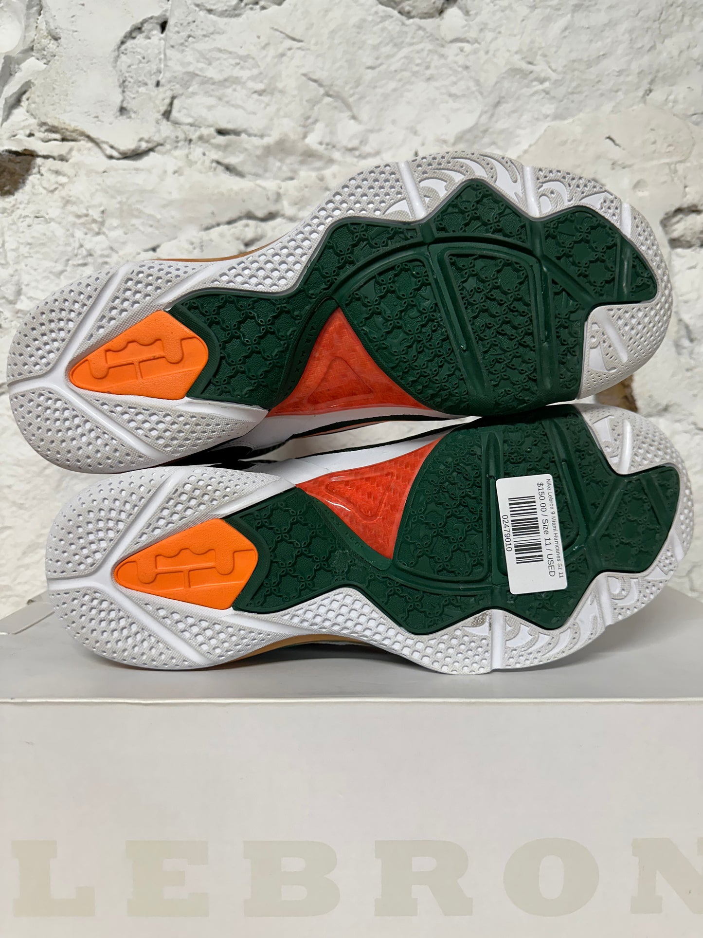 Nike Lebron 9 Miami Hurricanes Sz 11
