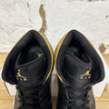 Air Jordan 1 Mid Black Metallic gold Sz 12