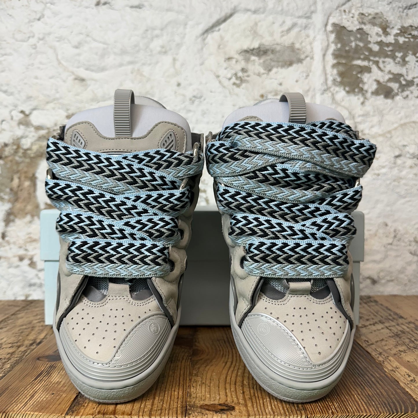 Lanvin Curb Blue Lace Grey Sneaker