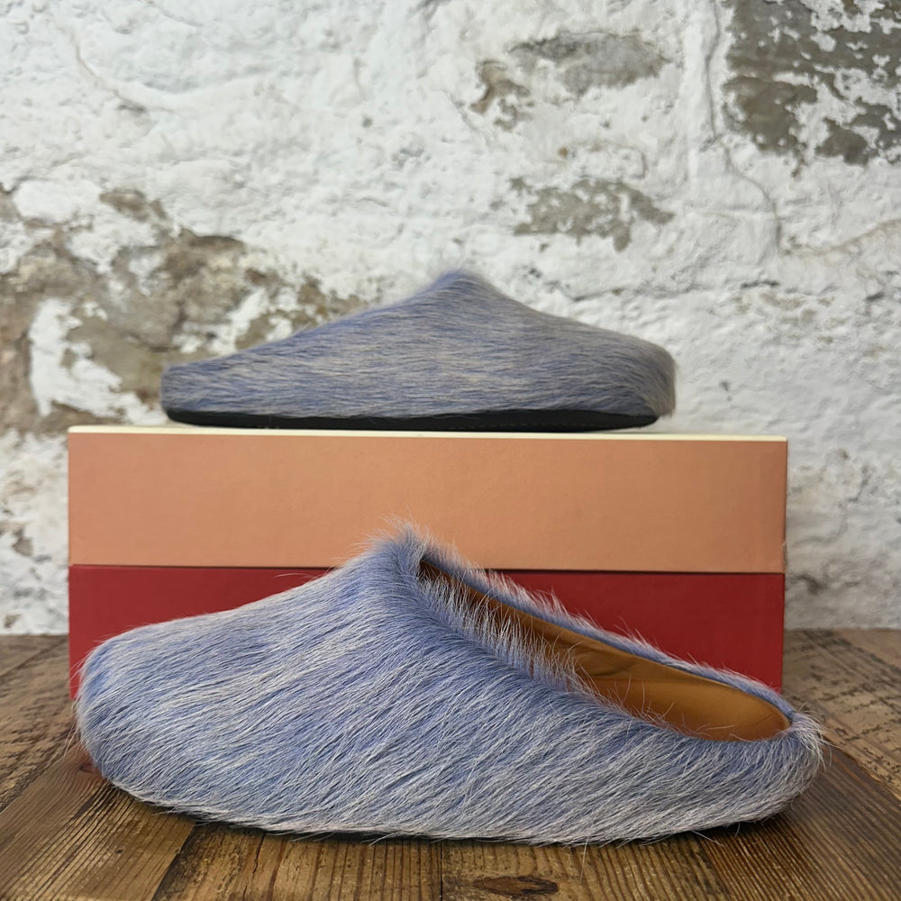 Marni Fussbett Sabot Purple Fur Slide Sz 8 (41)