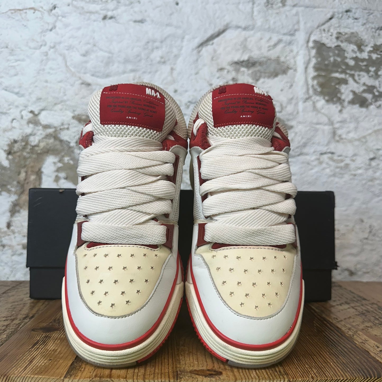Amiri MA-1 Red White Cream Sneaker Sz 11 (44)