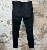 Amiri MX1 Cracked Blue Black Denim Jeans Sz 36