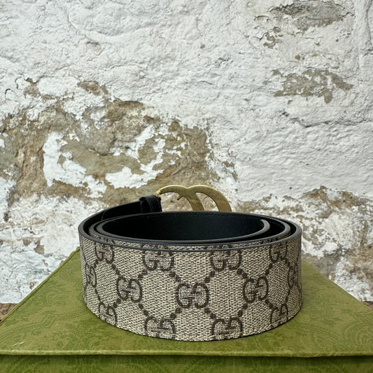 Gucci GG Monogram Gold Buckle Belt Sz (95/38) W/ Box