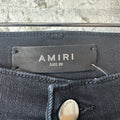 Amiri MX1 Grey Art Patch Black Denim Jeans Sz 29