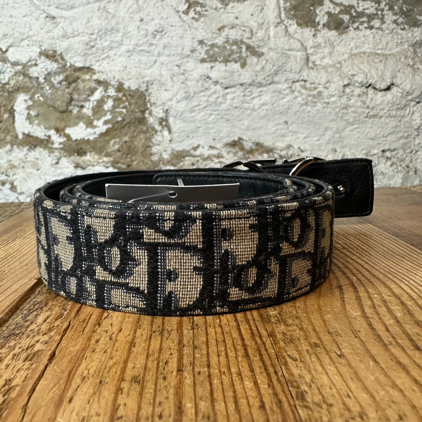 Dior Navy Beige Oblique Belt Sz (100)