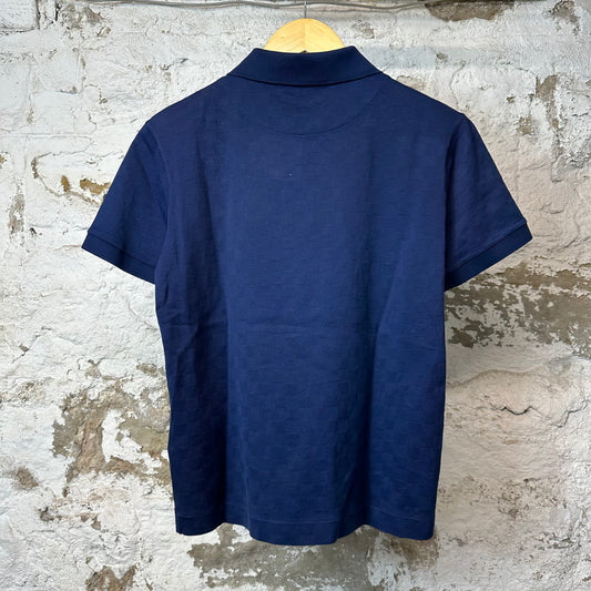 Louis Vuitton Damier Pocket Polo Shirt Navy Blue Sz S