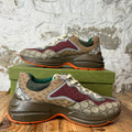 Gucci Basket Black Demetra Multicolor Sneaker Sz 12