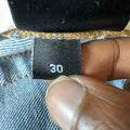 Amiri MX1 Sky Blue Cream Blue Denim Jeans Sz 30