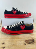 Converse Chuck Taylor All Star 70 Ox CDG Black Red Midsole Sz 12