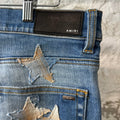 Amiri Chemist Blue Tan Star Blue Denim Jeans Sz 33 DS