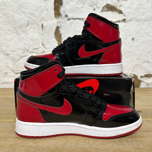 Air Jordan 1 High Patent Bred Sz 5Y