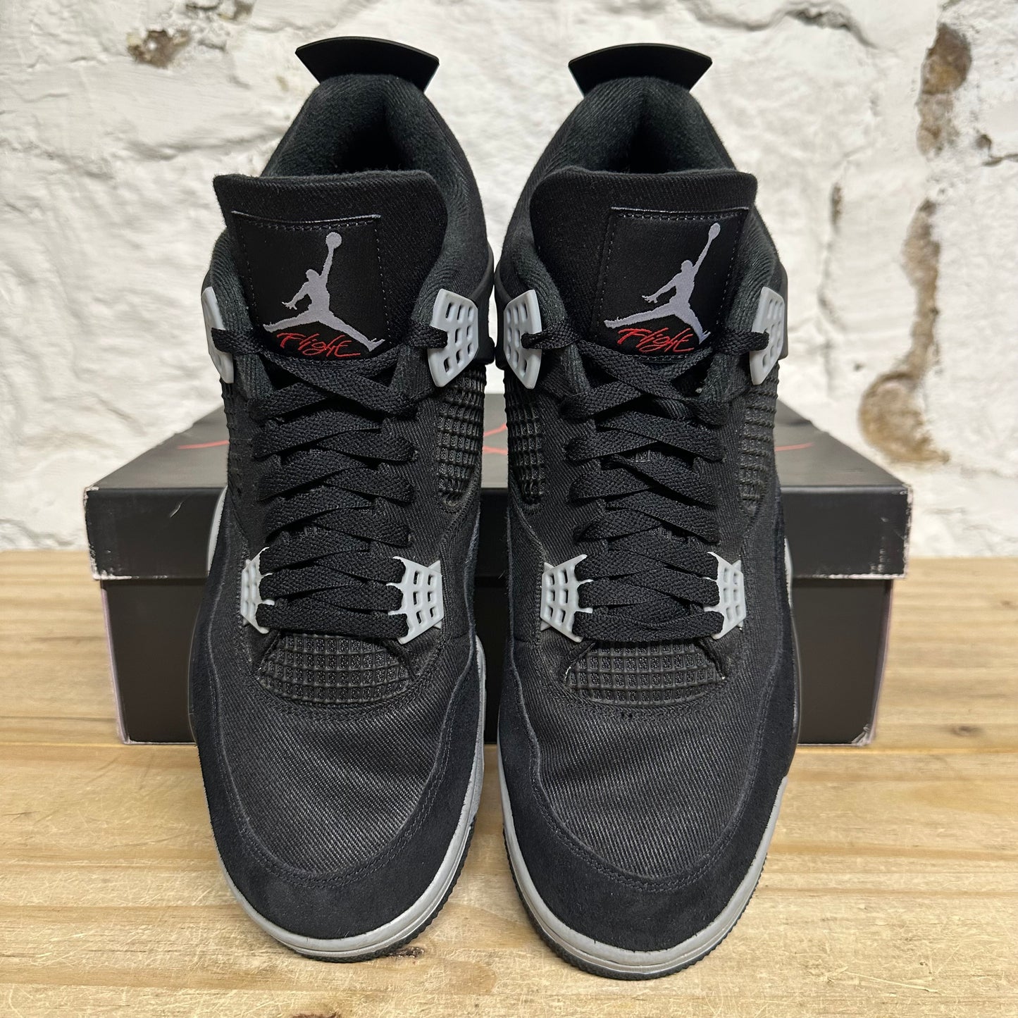 Air Jordan 4 Black Canvas Sz 13