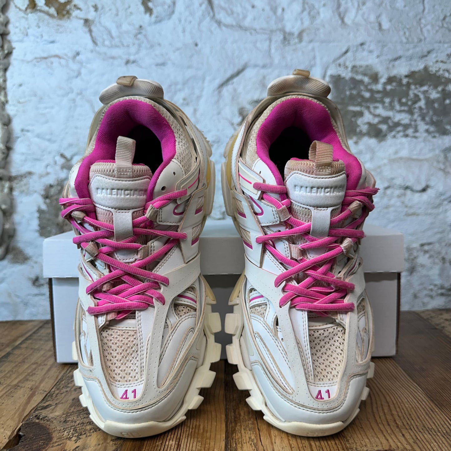 Balenciaga Track Runner Pink Cream Sneaker Sz 8 (41)
