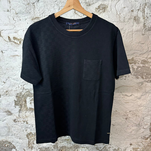 Louis Vuitton Black Damier Split Pocket T-shirt Sz M