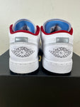 Air Jordan 1 Low White Gym Red Black Sz 4.5Y DS