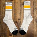Chrome Hearts Yellow Grey Stripe White Socks DS