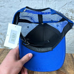 Amiri Paint Drip Spellout Blue Trucker Hat DS