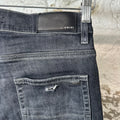 Amiri MX1 Black Paisley Grey Denim Jeans Sz 28