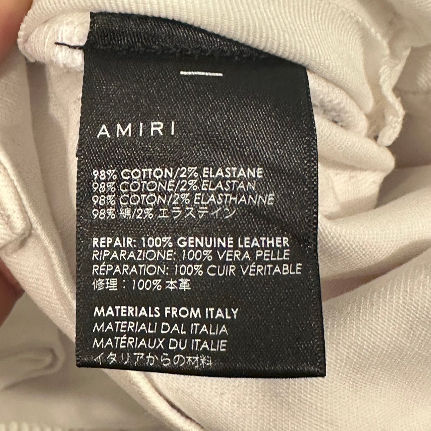Amiri MX2 White Patch White Denim Jeans Sz 31