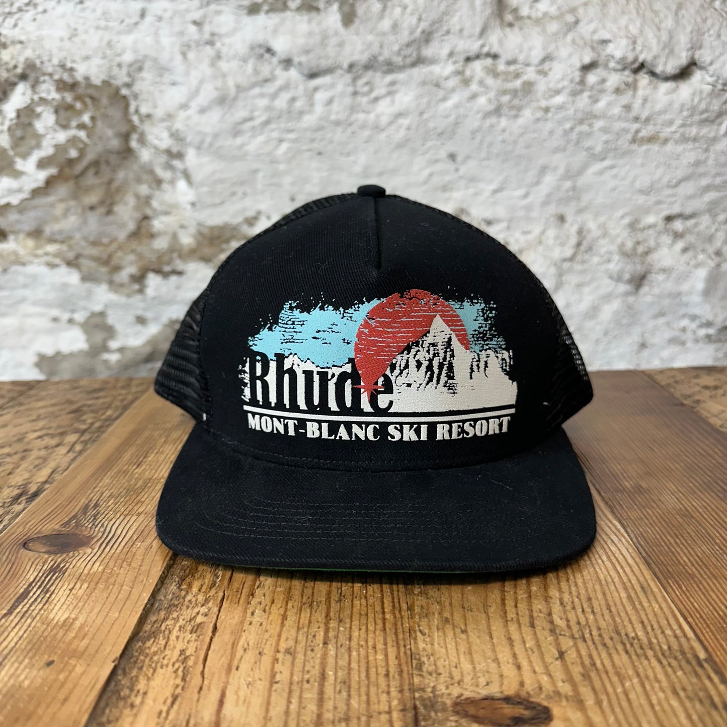 Rhude Mont Blanc Black Trucker Hat