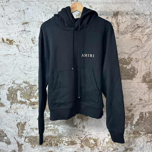Amiri White Spellout Black Hoodie Sz S