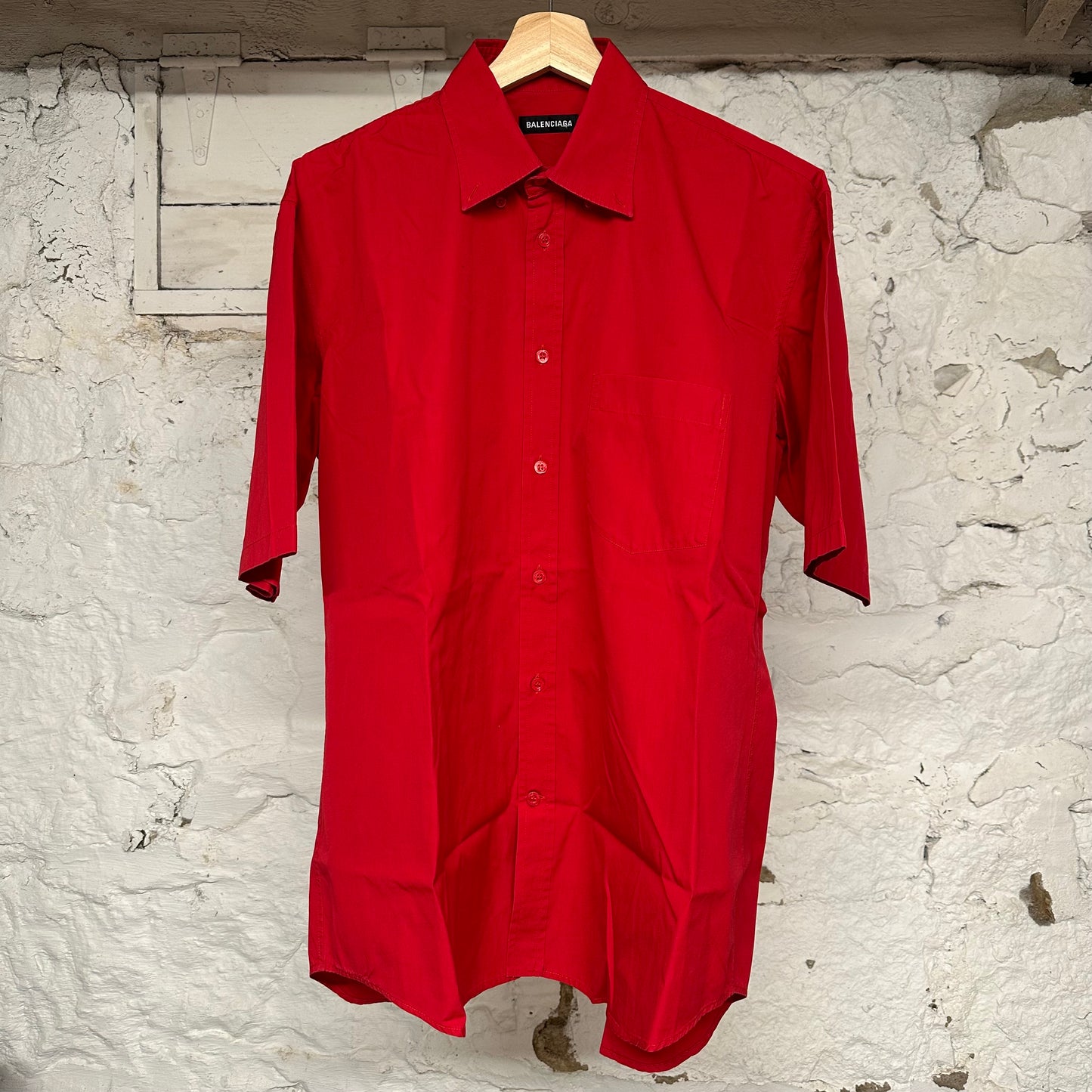 Balenciaga Red Button Up Shirt Sz XL