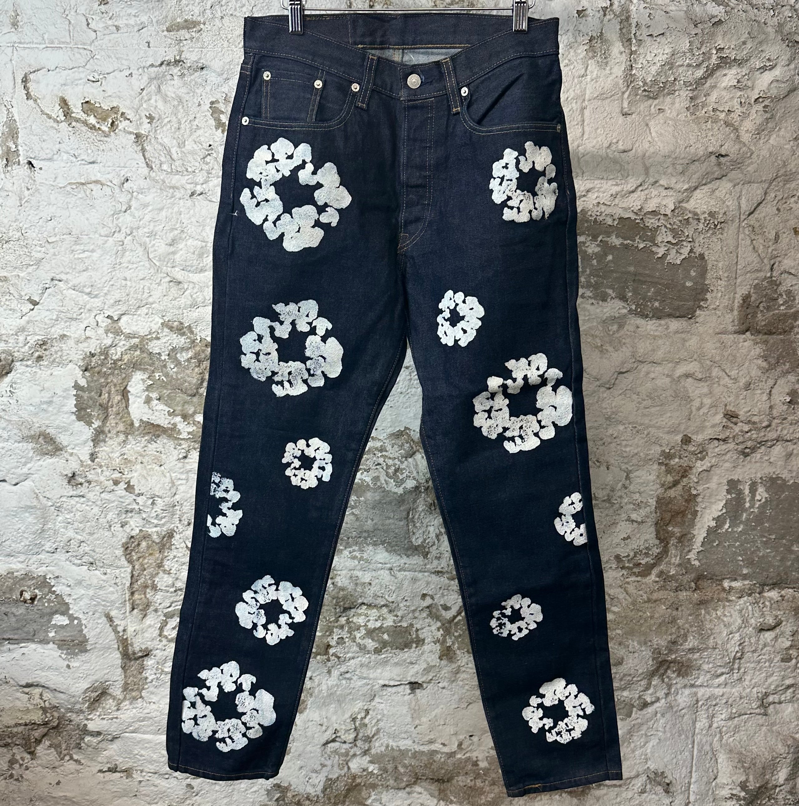 Denim Tears White CW Dark Blue Denim Jeans Sz 31