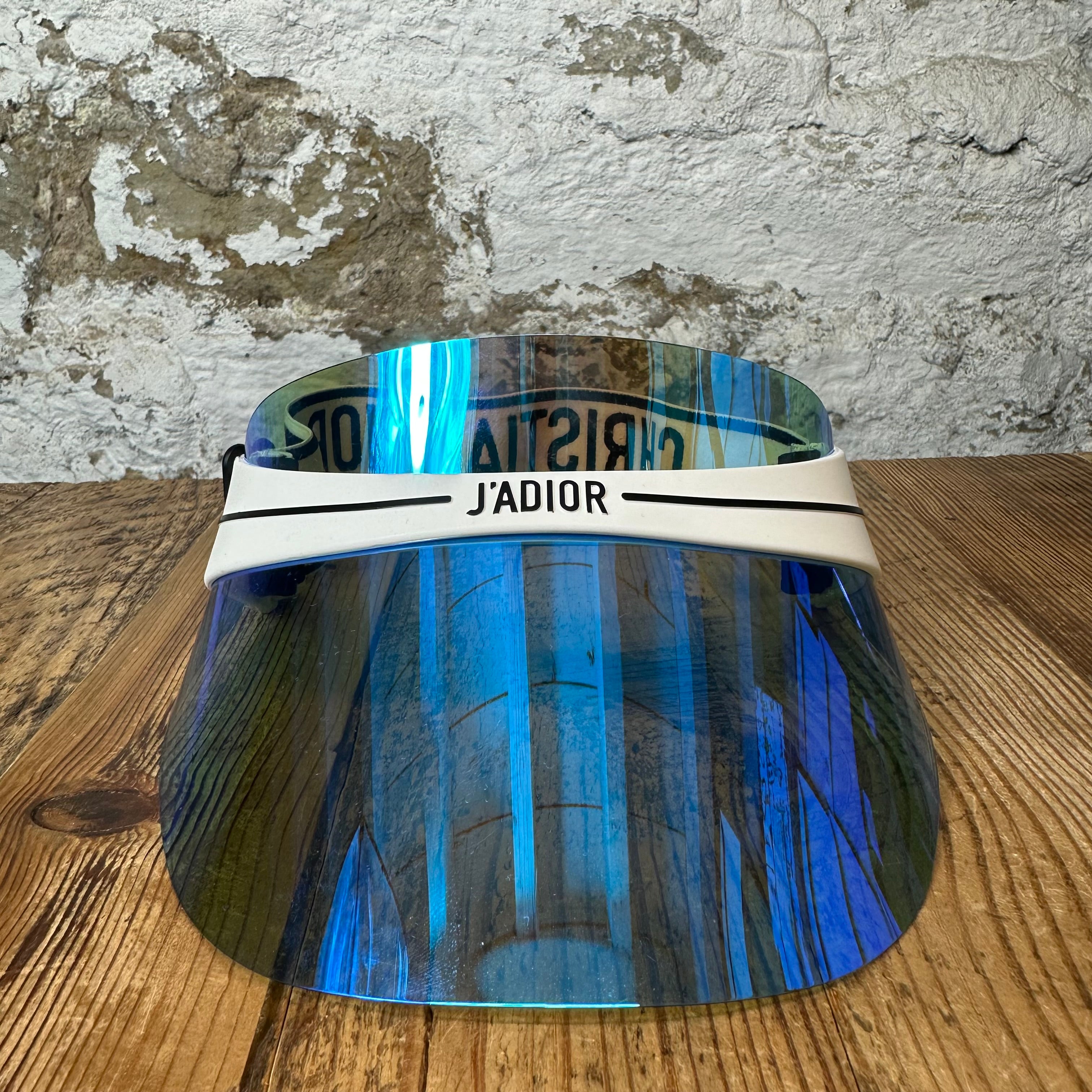 Christian Dior Blue Mirrored Sun Visor