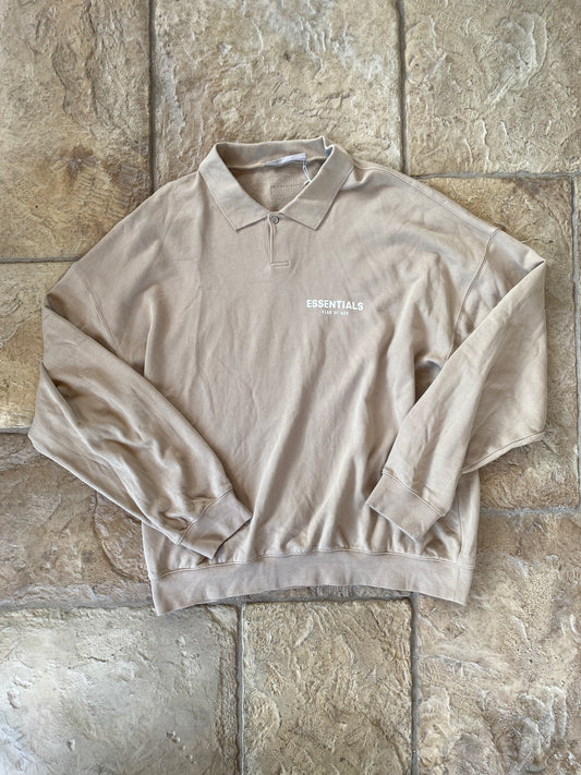 Fear of God Essentials Oak L/S Polo Sz 2XL