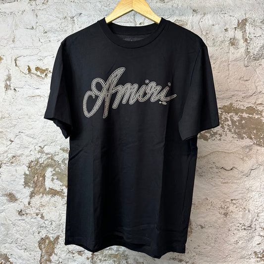 Amiri Checkered Spell T-shirt Black Sz M