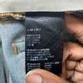 Amiri MX1 Camo Spell Blue Denim Jeans Sz 34
