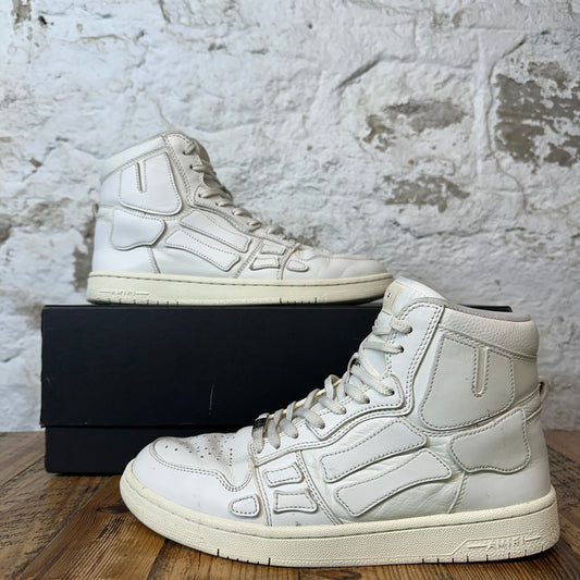 Amiri High Skeleton Triple White Sneaker Sz 10 (43)
