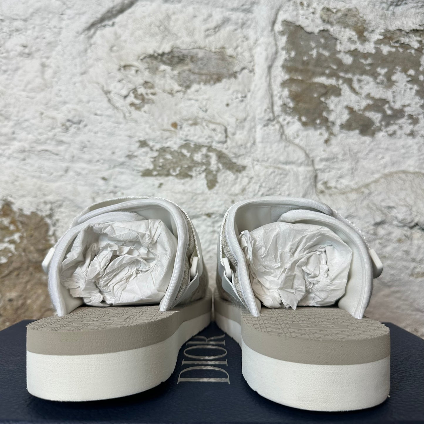 Dior Alpha Oblique White Sandal Sz 8 (41)