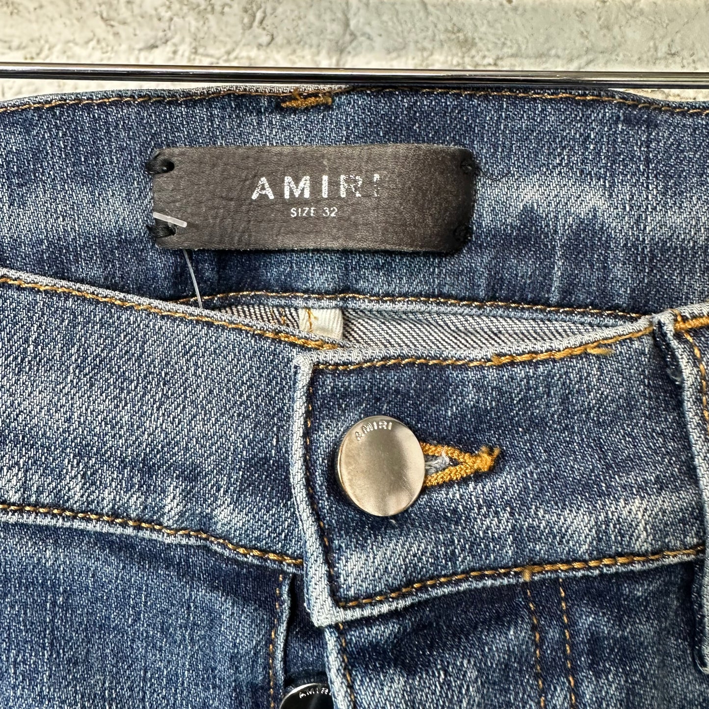 Amiri Plain Dark Blue Denim Jeans Sz 32