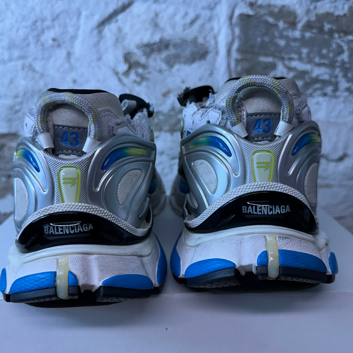 Balenciaga Runner Blue Yellow Grey Sneaker Sz 10 (43)
