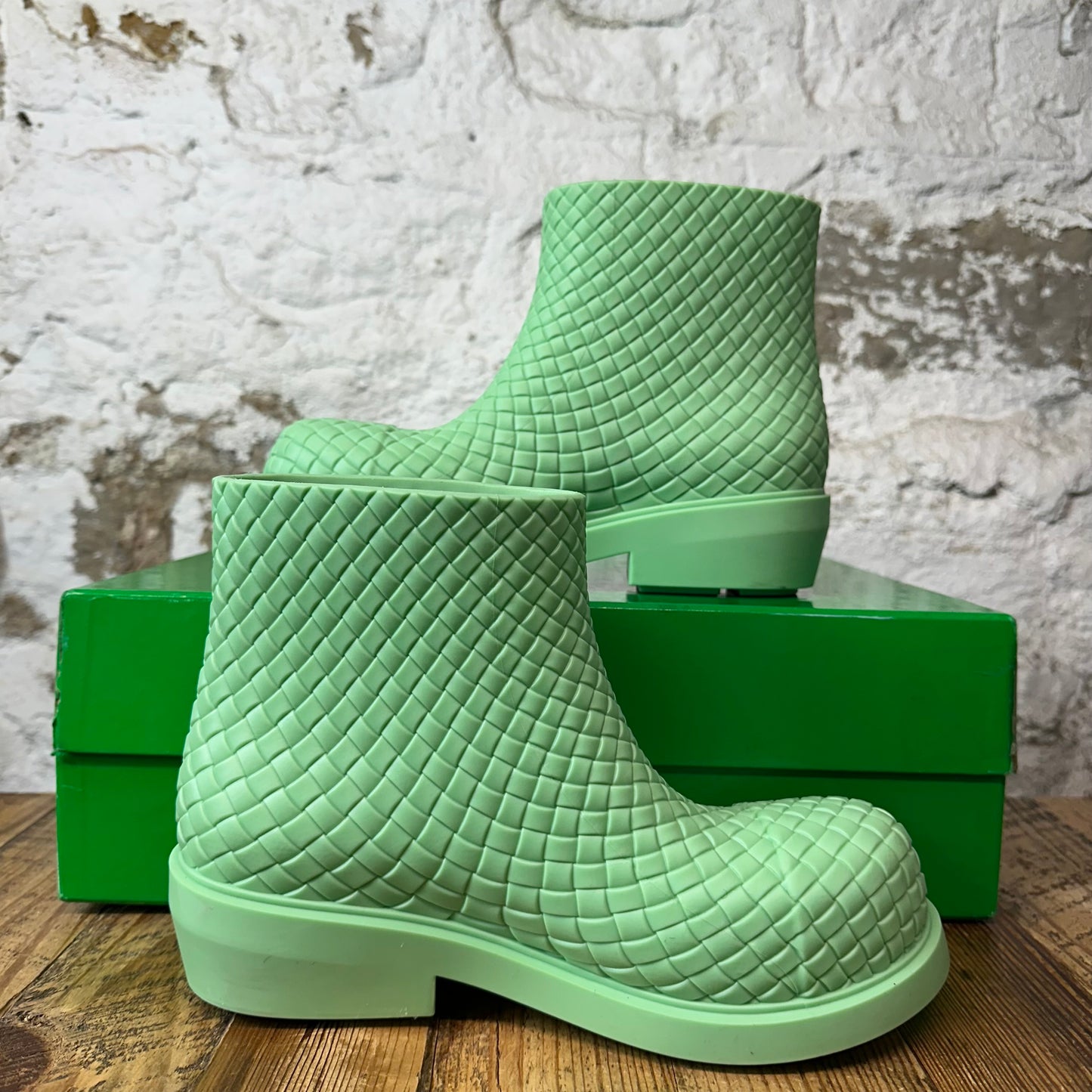 Bottega Veneta Green Fireman Puddle Boot Sz 8 (41)