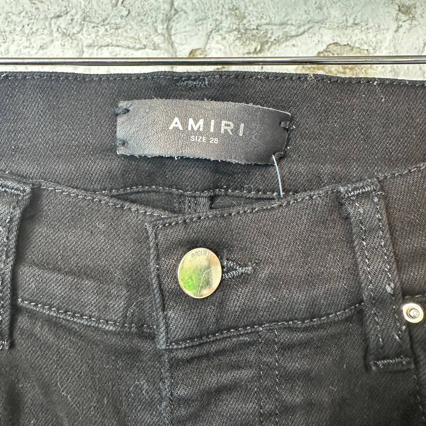 Amiri Distressed Black Denim Jeans Sz 28